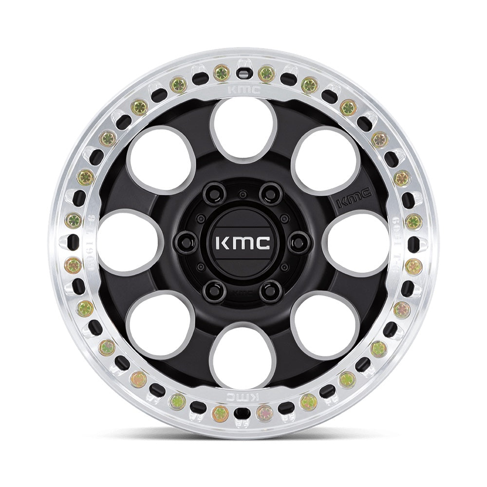 KMC ホイール KM237 RIOT BEADLOCK | SATIN BLACK W/ MACHINED RING