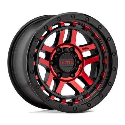 KMC ホイール KM540 RECON | GLOSS BLACK MACHINED W/ RED TINT