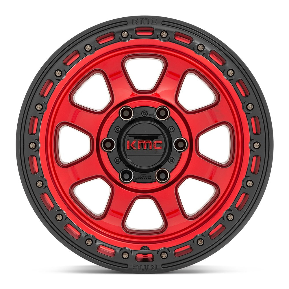 kmc ホイール KM548 CHASE | CANDY RED W/ BLACK LIP – アメリカン