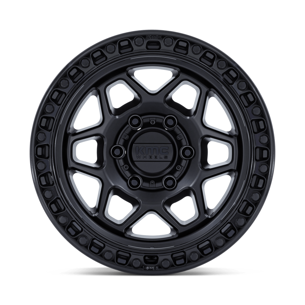 KMC ホイール KM553 TORX | MATTE BLACK W/ GLOSS BLACK LIP