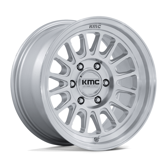 KMC ホイール KM733 IMPACT FFT | GLOSS SILVER W/ MACHINED FACE