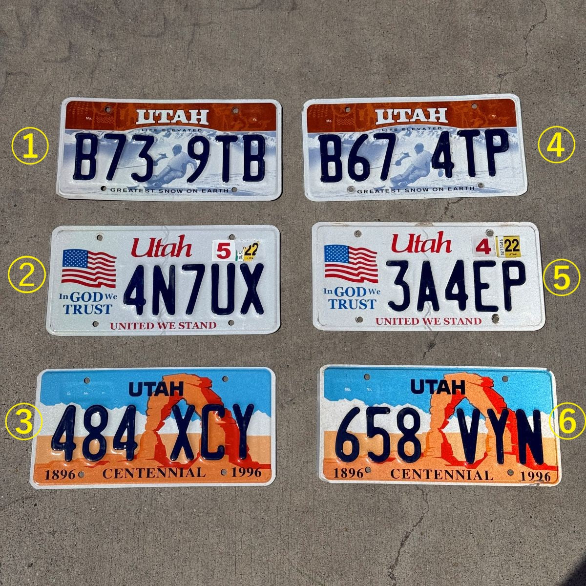MOAB モアブ UTAH ライセンスプレイト 限定6枚!