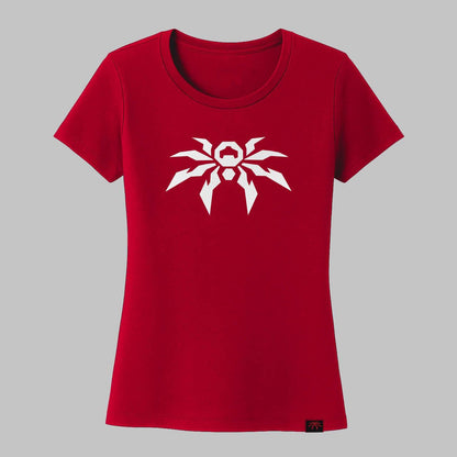 Poison Spyder ICON レディース 半袖 Tシャツ (レッド)