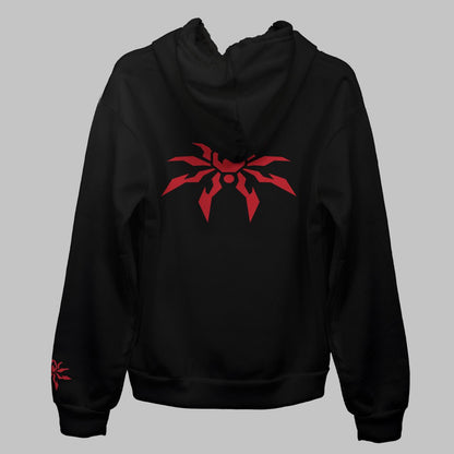 Poison Spyder STACKED ユニセックス フーディー (ブラック)
