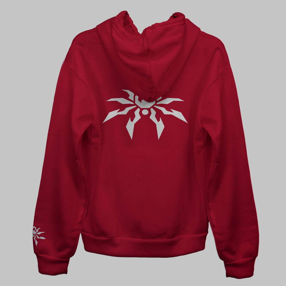 Poison Spyder STACKED ユニセックス フーディー (レッド)