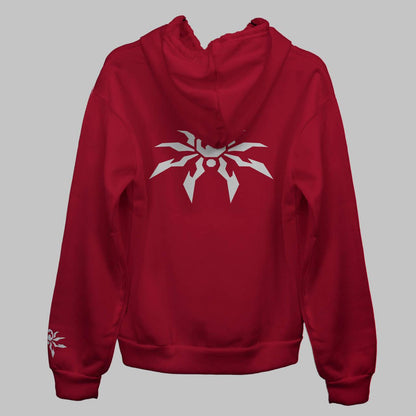 Poison Spyder STACKED ユニセックス フーディー (レッド)