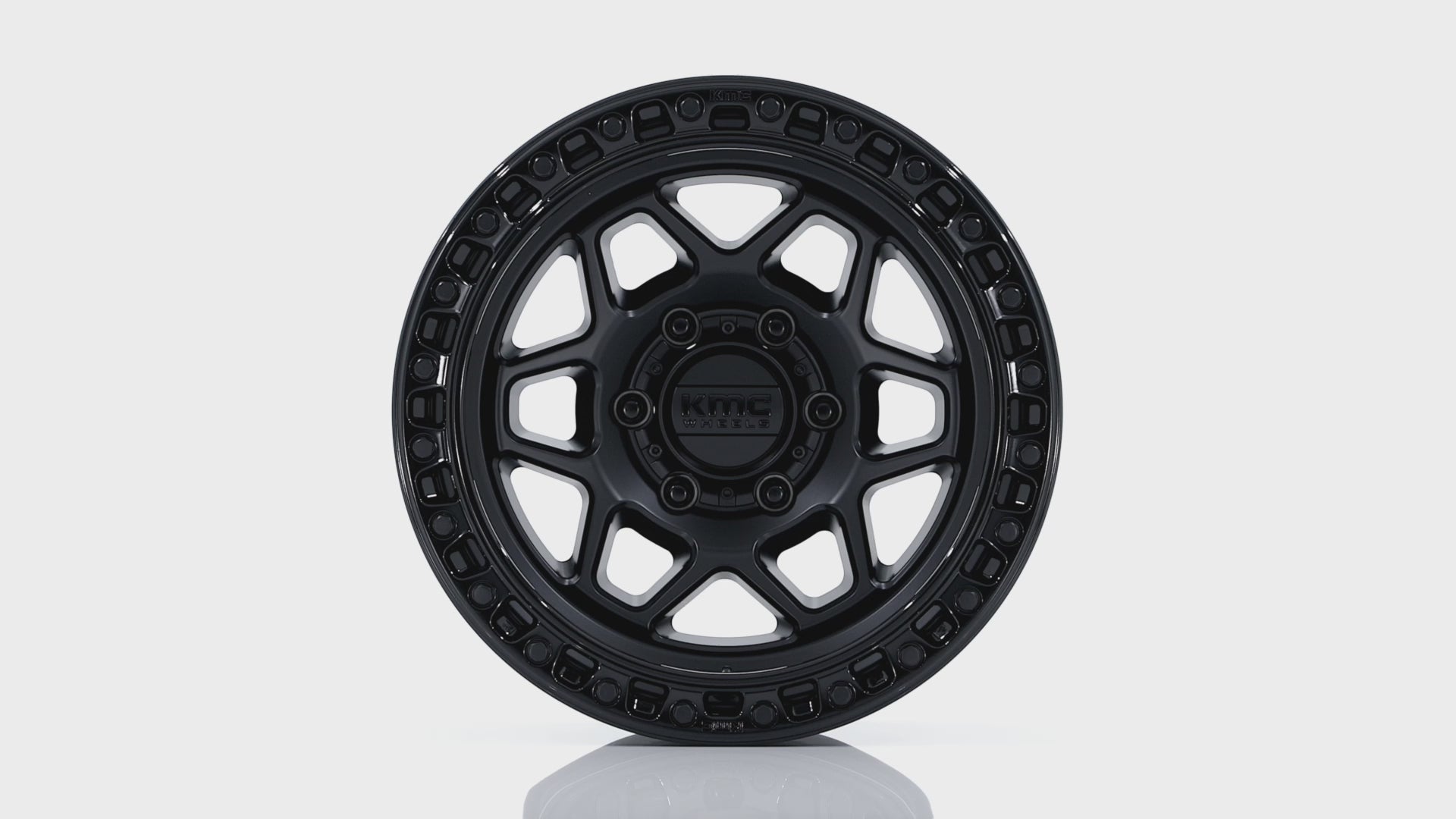 KMC ホイール KM553 TORX | MATTE BLACK W/ GLOSS BLACK LIP