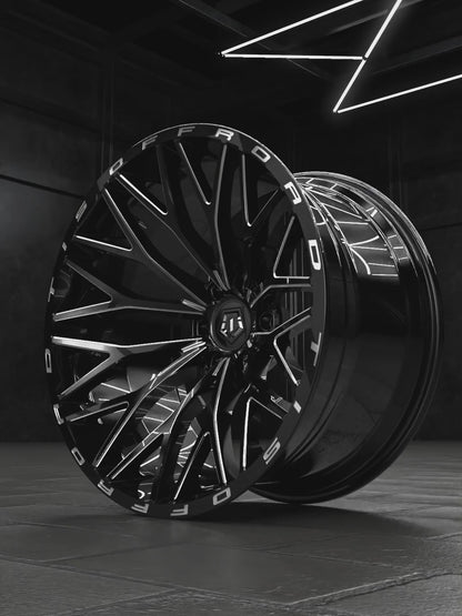 TIS Offroad Wheels TIS オフロード ホイール 566BM | GLOSS BLACK WITH CNC MILLED ACCENTS