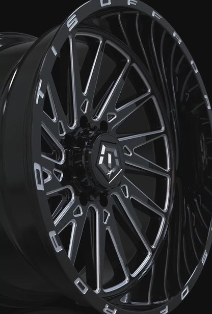 TIS Offroad Wheels TIS オフロード ホイール 547BM | GLOSS BLACK WITH CNC MILLED ACCENTS