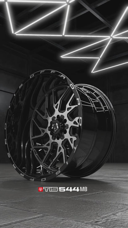 TIS Offroad Wheels TIS オフロード ホイール 544MB | GLOSS BLACK WITH MACHINED FACE