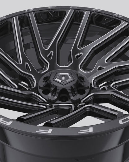 TIS Offroad Wheels TIS オフロード ホイール 554BM | GLOSS BLACK WITH CNC MILLED ACCENTS