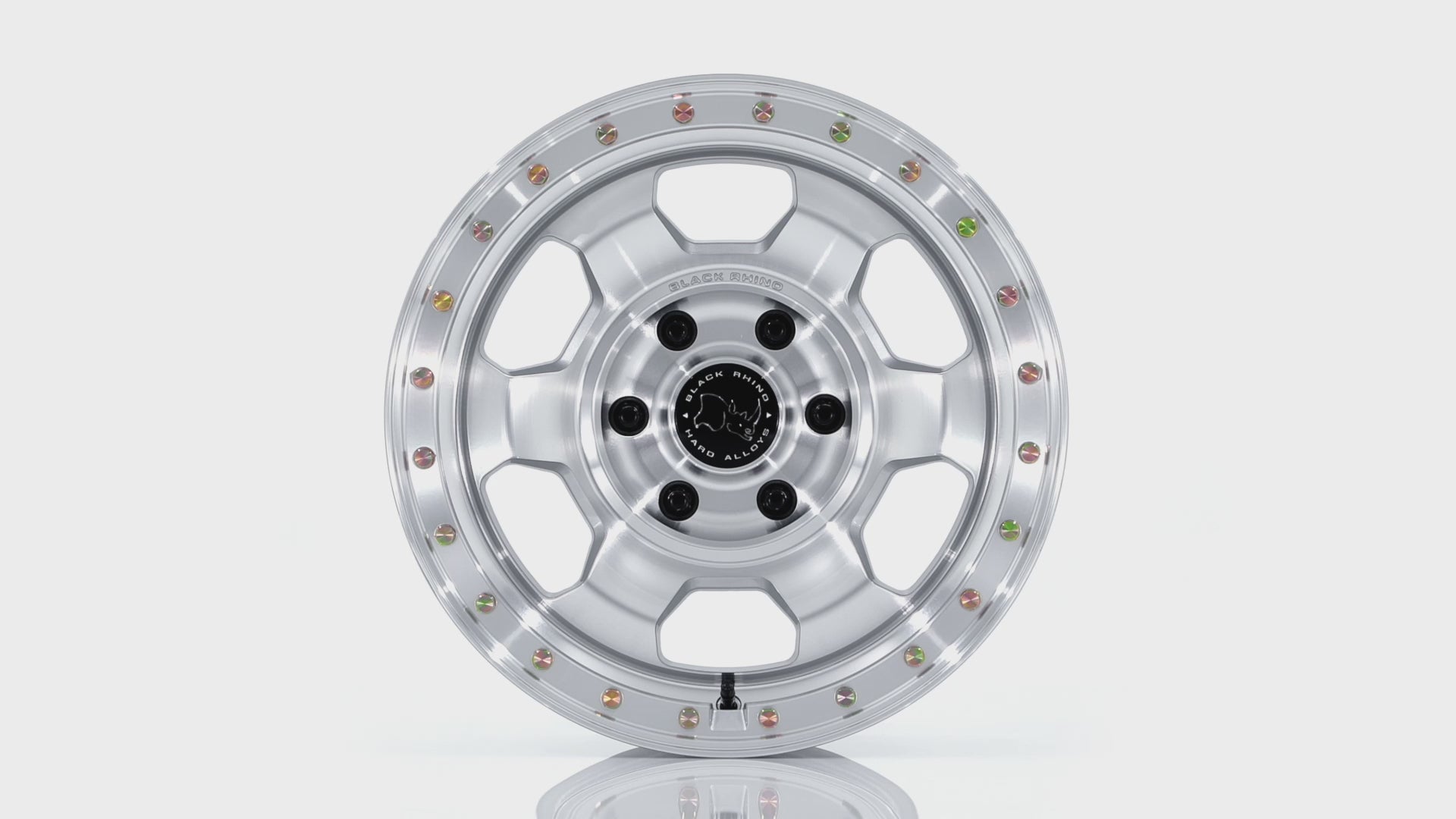 ★極美品★RHINO★ライノ★　★12.9★ラジアル★110g★良品 BLACK RHINO ブラックライノ ホイール BR029 TROOPER | GLOSS SILVER W