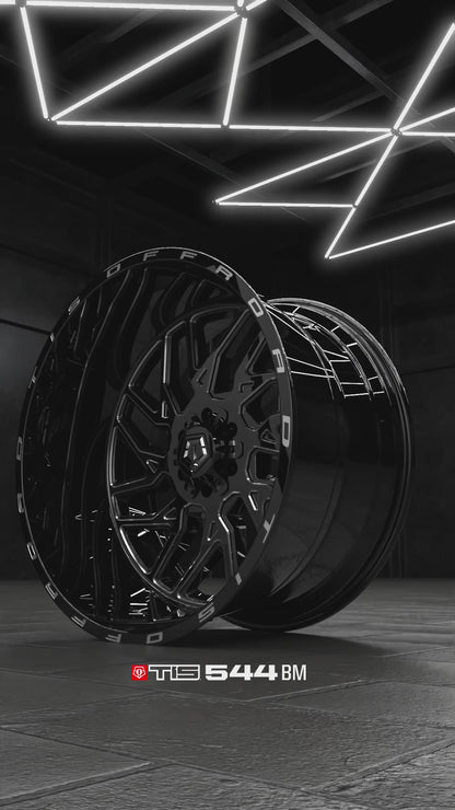 TIS Offroad Wheels TIS オフロード ホイール 544BM | GLOSS BLACK WITH CNC MILLED ACCENTS