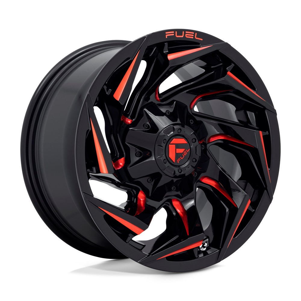 Fuel Off Road フューエルオフロード ホイール D755 REACTION | GLOSS BLACK MILLED W/ RED TINT