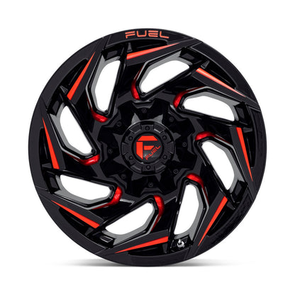 Fuel Off Road フューエルオフロード ホイール D755 REACTION | GLOSS BLACK MILLED W/ RED TINT