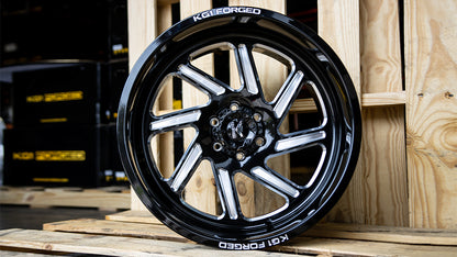 KG1 FORGED ホイール KF011 SPOOL | GLOSS BLACK MILLED