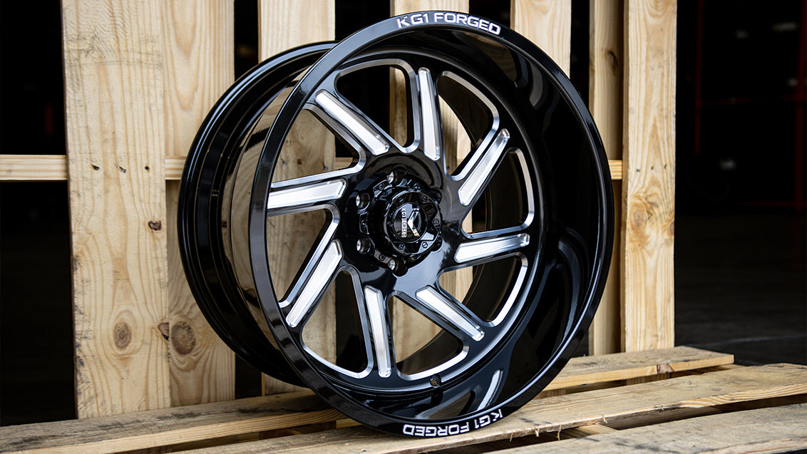 KG1 FORGED ホイール KF011 SPOOL | GLOSS BLACK MILLED