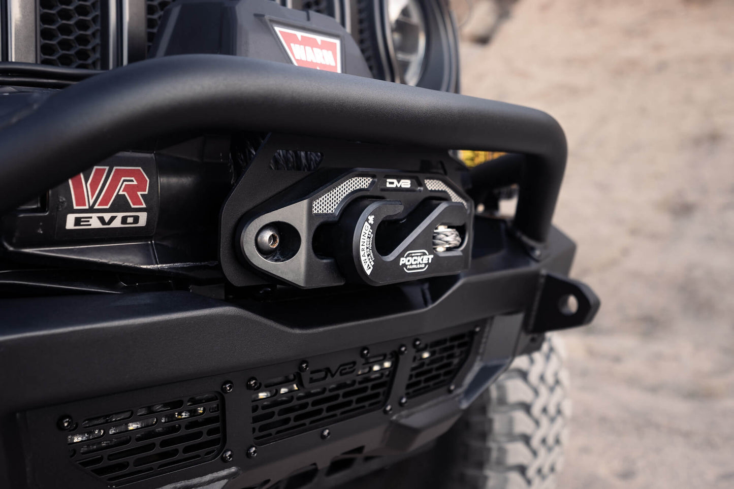 DV8 Offroad ポケットフェアリード 合成ロープ（シンセティックロープ）対応ウインチ用
