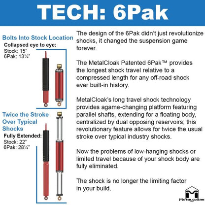 Metalcloak メタルクローク　6pak Shock フロント ペア (JL)