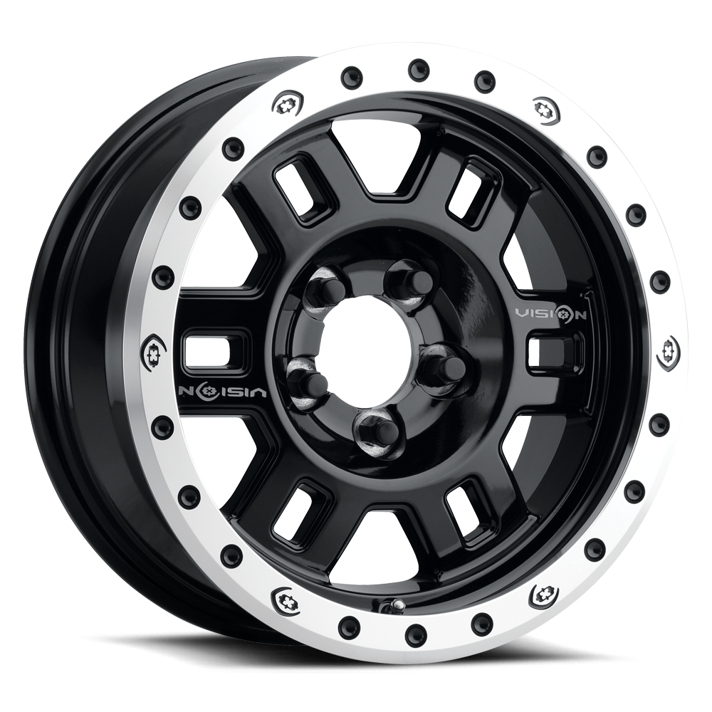 Vision Wheel ビジョンホイール 398 Competition Manx | Gloss Black Machined Lip