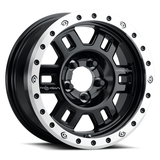 Vision Wheel ビジョンホイール 398 Competition Manx | Gloss Black Machined Lip