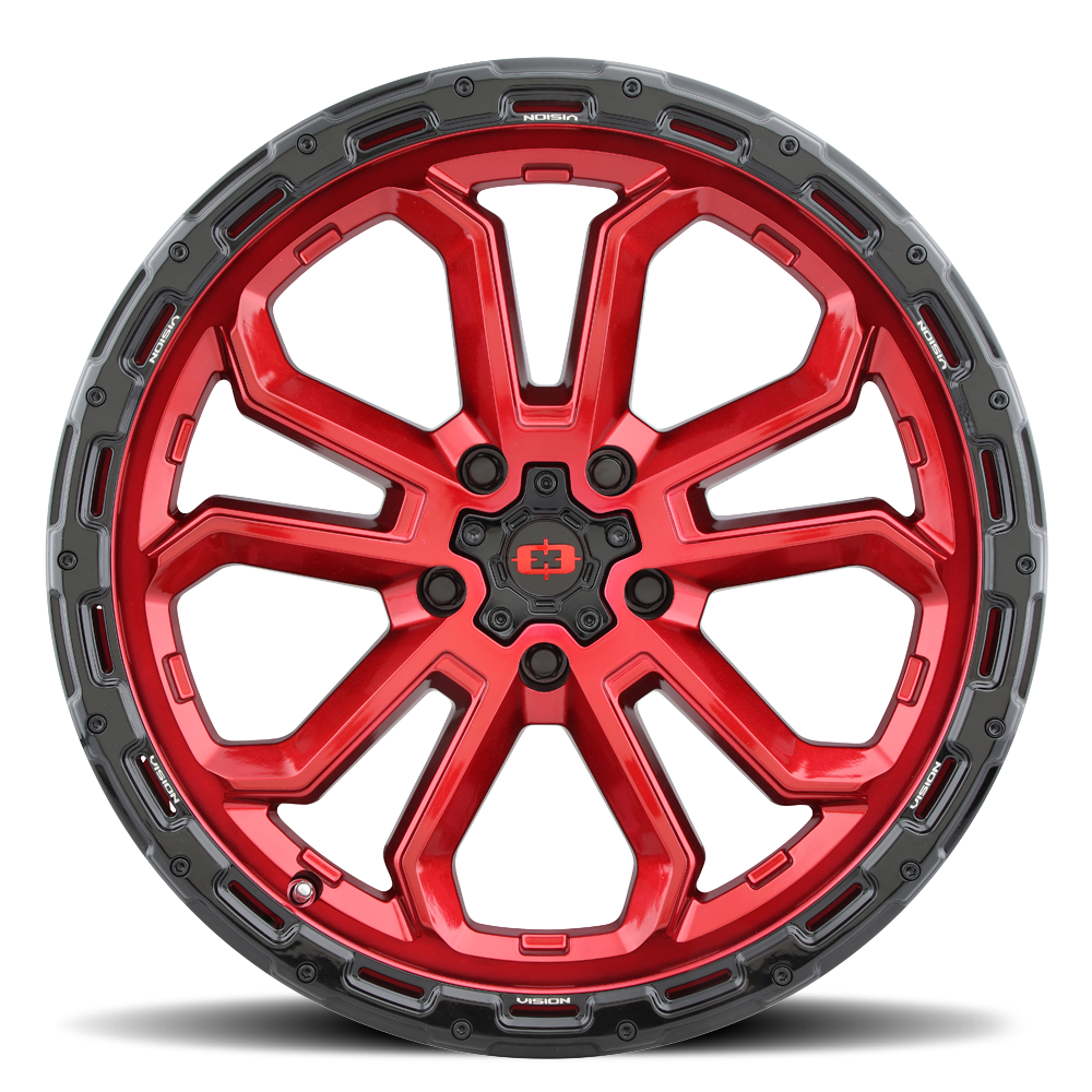 Vision Wheel ビジョンホイール 405 Korupt | Gloss Red w/Gloss Black Lip