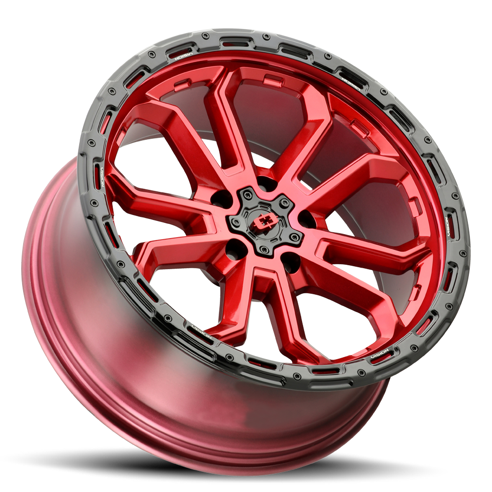 Vision Wheel ビジョンホイール 405 Korupt | Gloss Red w/Gloss Black Lip