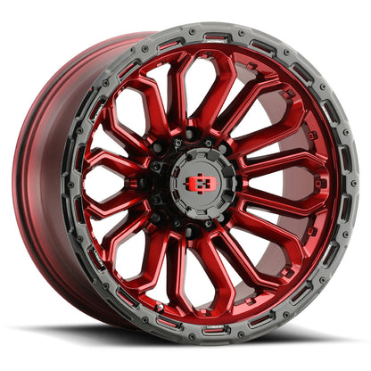 Vision Wheel ビジョンホイール 405 Korupt | Gloss Red w/Gloss Black Lip