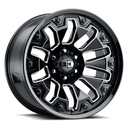Vision Wheel ビジョンホイール 362 Armor | Gloss Black Milled Spoke with Black Bolt Inserts