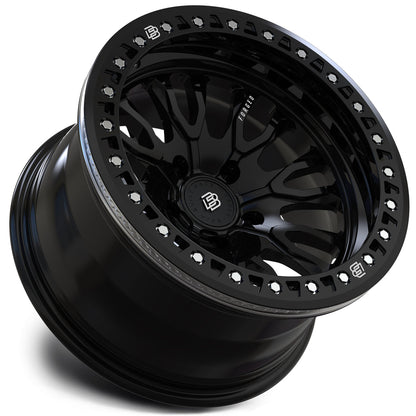 Baja Built バハビルト Renegade Forged Beadlock | Glossy Black (black ring & aluminum bolts) フォージド鍛造ホイール