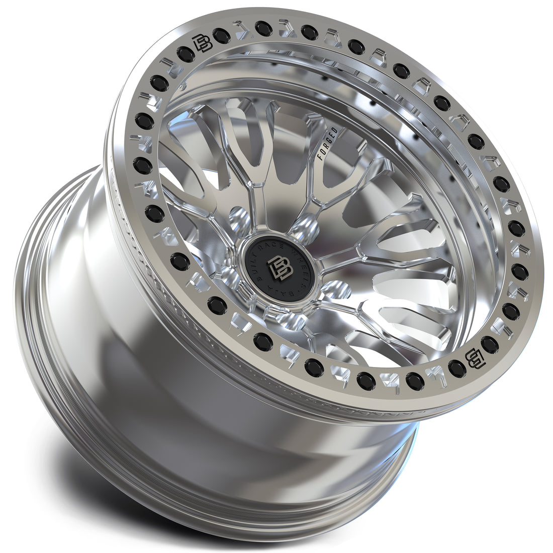 Baja Built バハビルト Renegade Forged Beadlock | Machined Raw (raw ring & black bolts) フォージド鍛造ホイール