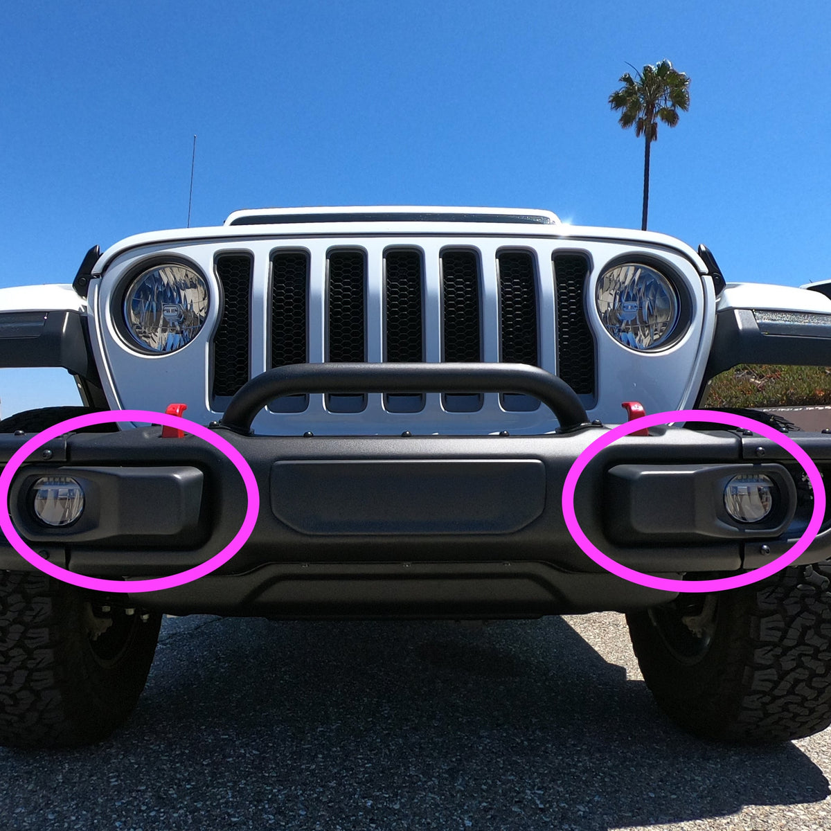 MOPAR Jeep純正 ルビコン スチールバンパー用 フォグライトベゼル (JL 
