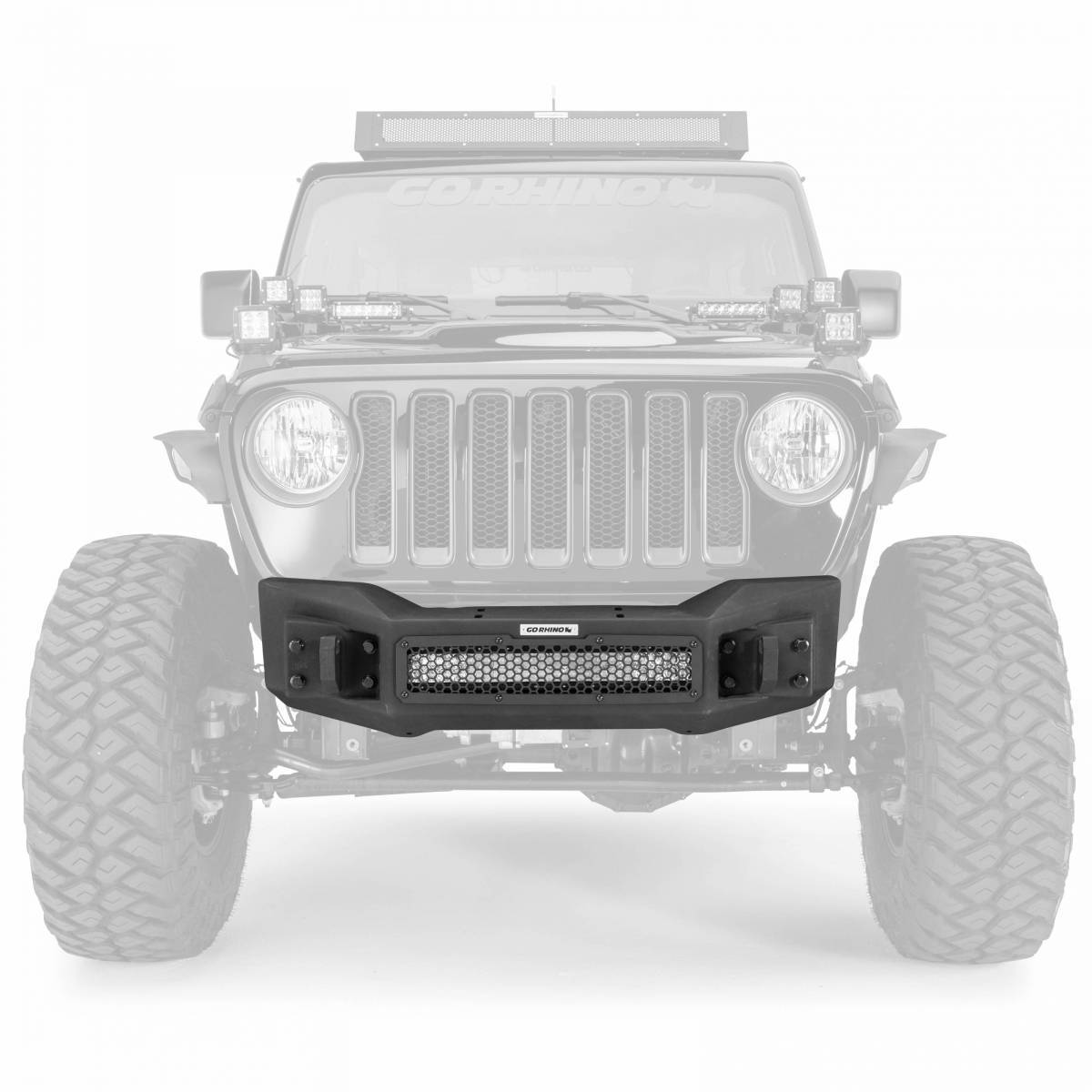 Go Rhino ROCKLINE FRONT STUBBY BUMPER ゴーライノ ロックライン フロント スタビーバンパー (JL/JT共通)