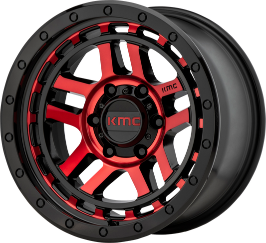 kmc ホイール KM540 RECON | Gloss Black Machined With Red Tint (JL/JT専用)
